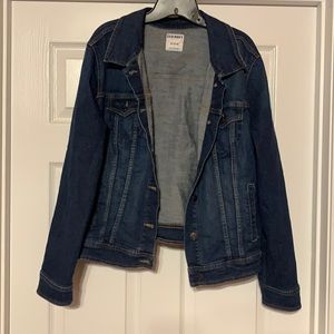 Women’s Dark Wash Blue Jean Jacket // Size XL